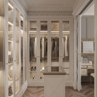 Système de garde-robe modulaire personnalisé AIGE, style français luxueux, placard intégré pour chambre à coucher avec porte en verre trempé
