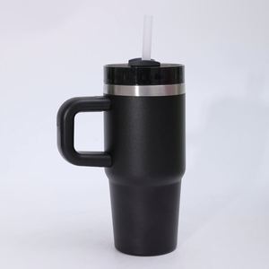 Factory Direct Cross-Border Stainless Steel Cup 14 Ounce 200ml Large Capacity Car Cup Handle Straw Vacuum Insulated <b>Hot</b> <b>Drinks</b> - Product Image 3