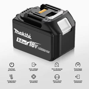 Batterie 18V, Batterie d'outil rechargeable Makita, 9000mAh, BL1890, Chargeur CR18, Durable et puissante, 18V 9.0Ah, Batterie Makita - Product Image 5
