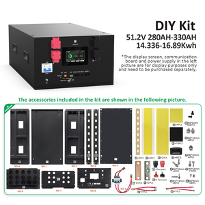 กล่องโลหะเปล่าสำหรับประกอบแบตเตอรี่ DIY 48V 51.2V ของ EU/PL ความจุ 280AH 306AH 314AH 15KW Lifepo4 แบบซ้อนได้ พร้อมกล่องโลหะและ BMS - Product Image 4
