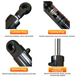 Cylindre hydraulique bidirectionnel de 12 tonnes pour grue, tige de piston chromée dur, fabricant de palans de levage, approvisionnement transfrontalier immédiat - Product Image 2
