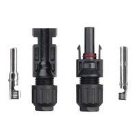 Connecteur de câble MC4, attache pour câble PV, 4/6 mm² 10/12 AWG, raccord de quincaillerie pour rallonge de panneau solaire, accessoire pour câble solaire DC
