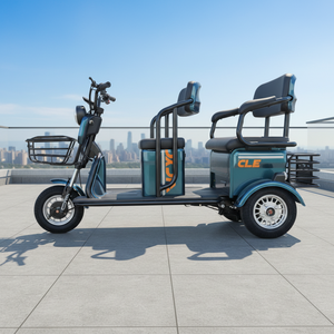 High Quality Wholesale Three <strong>Wheeled</strong> <strong>E</strong> Bikes Tricycle Trike 2 Passenger <strong>3</strong> Wheel Electric <strong>Scooter</strong> for Adults - Product Image 3