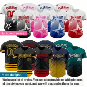 Джерси на заказ рубашки для женщин и мужчин винтажные сублимационные градиентные новейшие дизайнерские качественные топы для платья сублимированная сетка бейсбольная одежда - Product Image 2