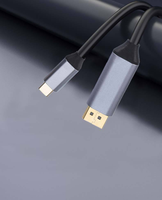 Câble Syong TYPE C vers DP 8K60MHZ, cuivre Bear, coque en aluminium, avec tressage pour téléphone, téléviseur, ordinateur portable, ordinateur de bureau, tablette, projecteur