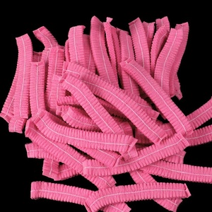 Gorro de <span class=keywords><strong>Chef</strong></span> Desechable Elástico, Sin Látex, de Tela No Tejida, Color Rosa, de 21 Pulgadas, Económico, de Fabricante - Product Image 3