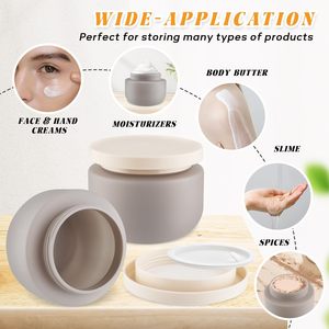 Pot cosmétique en PP écologique doux au toucher de 250 ml (8 oz) avec couvercle à vis, couleur personnalisable, pots en plastique - Product Image 4