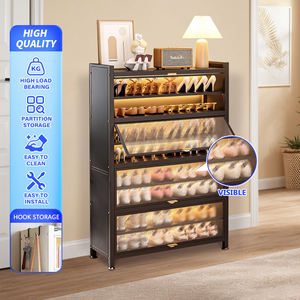 מותאם אישית 4,5 מעמד יוקרתי מודרני מתכת ריהוט כניסה מארגן אחסון נעלי פלדה - Product Image 2