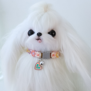 Collares para Perros y Gatos con Diseño Nuevo, Bonitos y Ajustables, de Poliéster con Hebilla, Coloridos, Ecológicos, con Flores de Arcoíris - Product Image 1