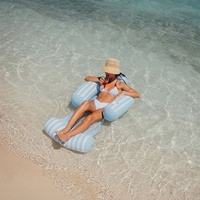 Hamac flottant gonflable de luxe en PVC 0,3 mm pour piscine, chaise flottante, lit flottant pour femmes