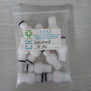 Conector Rápido Recto Macho de Plástico POM con Rosca NPT de 1/8 y 1/4 pulgadas, Serie L de Jiyou - Product Image 1