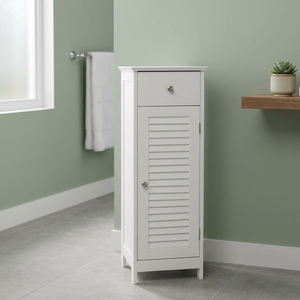 Mueble de Baño Multiusos de MDF Blanco, Estilo Moderno y Duradero, Ahorro de Espacio, Almacenamiento para Apartamento u Oficina - Precio de Fábrica - Product Image 3
