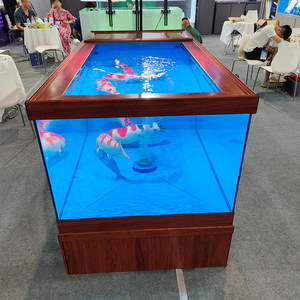 Acuario Grande para Peces <span class=keywords><strong>Koi</strong></span> y Goldfish, con Filtro de Fondo de Cristal Ultra Transparente, Diseño Desmontable para Sala de Estar u Oficina - Product Image 4