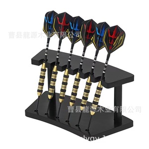 Support vertical en bois pour fléchettes, présentoir de bureau, support de rangement pour fléchettes à domicile, organisateur de fléchettes en bois massif pour table. - Product Image 1