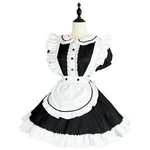 Japanese Style Anime Maid Outfit Black Polyester Cosplay Costume For Role Playing Games Drama - Product Image 5