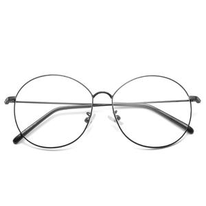 Montures de lunettes rondes tendance pour femmes, fines, entièrement métalliques, anti-UV et anti-lumière bleue, légères, style étudiant - Product Image 1