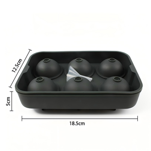Molde de Hielo de Silicona para Hacer Bolas de Hielo Negras, Molde Redondo para Hielo para Whisky y Cócteles - Product Image 2