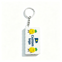 Porte-clés personnalisable en PVC 3D, design anime, résistant à l'usure, imperméable, léger, logo personnalisé, couleur et forme au choix, pour cadeaux d'entreprise, livraison rapide