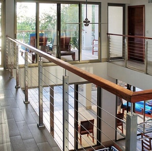 <span class=keywords><strong>Alu</strong></span> <span class=keywords><strong>balustrade</strong></span> balcon avec câble noir <span class=keywords><strong>balustrade</strong></span> main courante en bois - Product Image 4