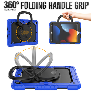 Protection multi-couches pour tablette <span class=keywords><strong>iPad</strong></span> 10,2 pouces 7e/8e/9e génération avec support ergonomique rotatif à 360° pour la construction - Product Image 4