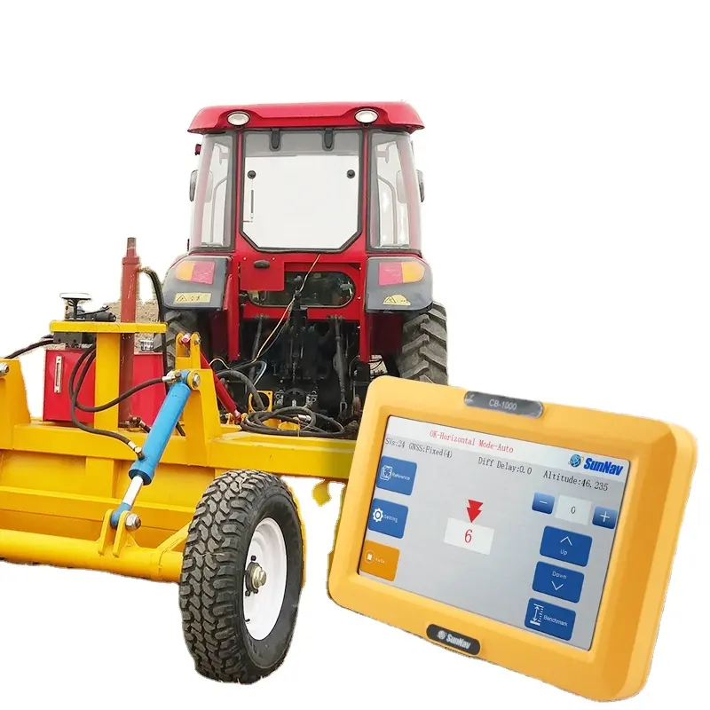 Sistema automatico di livellatura GPS touch screen di grandi dimensioni per il livellamento del terreno SunNav per trattori altre macchine agricole