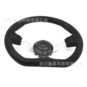 Volant de course à fond plat 270 mm pour véhicules tout-terrain, karts, modèles F1 - Product Image 2
