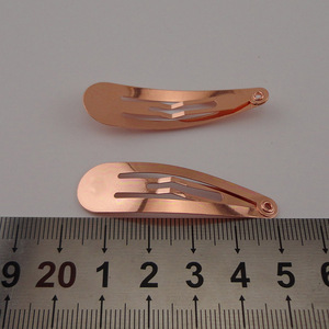 5.0cm coloré sans trou larme métal Snap pinces à cheveux plaine <span class=keywords><strong>BB</strong></span> épingles à cheveux côté Hairgrip enfants Boutique cheveux accessoires - Product Image 4