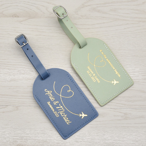 Biểu tượng tùy chỉnh PU da vali hành lý <span class=keywords><strong>tag</strong></span> nhãn túi Mặt dây chuyền Túi Xách Xách Tay Du Lịch phụ kiện <span class=keywords><strong>tag</strong></span> - Product Image 3