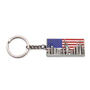 Llavero de Metal Personalizado con Monumentos de Estados Unidos, Nueva York, Chicago, Los Ángeles, San Francisco, Las Vegas, Recuerdo de Vacaciones - Product Image 4