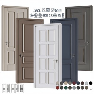 Porte intérieure insonorisée pré-assemblée noire à âme pleine, homologuée au Canada, finition moderne, résistance au feu 20 minutes, porte en polymère pour appartement - Product Image 2