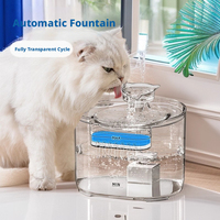 Fontaine à eau transparente pour animaux de compagnie d'intérieur, chien, chat, circulation automatique, capteur USB, silencieuse, accessoires détachables, produits et fournitures