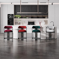 Chaises hautes modernes en cuir pour cuisine hôtel salon villa appartement hôpital utilisation polyvalente prix également pour le café en plein air
