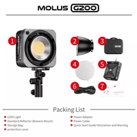 ZHIYUN MOLUS G200 300W lumière de photographie professionnelle 2700K-6500K LED lumière vidéo APP contrôle caméra lumière Studio Photo lampe