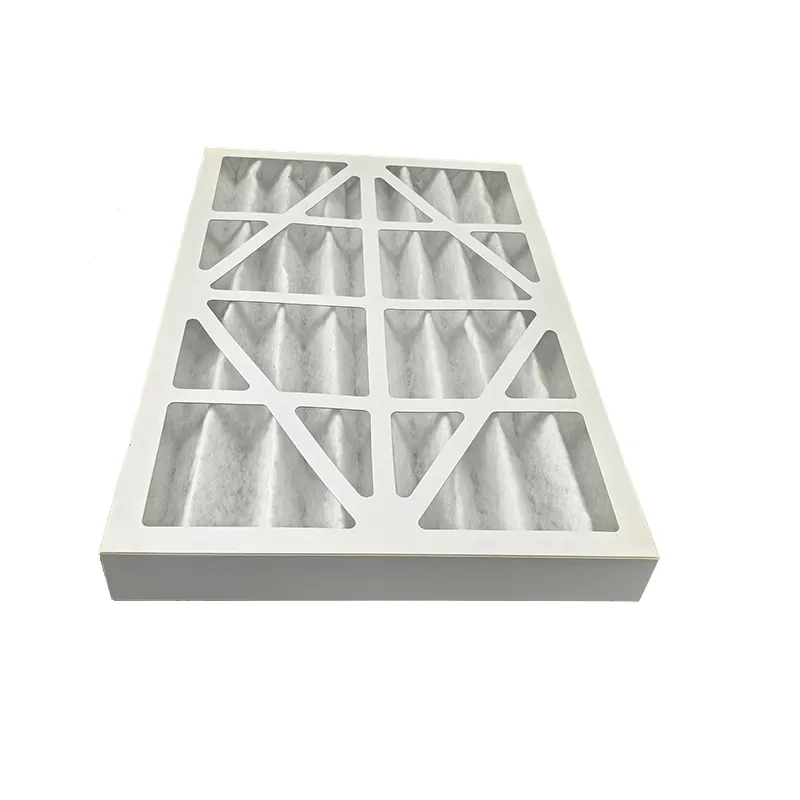 Hot Sale Cardboard Paper Frame Air Filter Pleated Air Furnace Paper Frame Air Filter