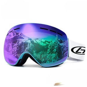 OEM ODM กลางแจ้งสกีป้องกันหมอกเลนส์คู่ PC เลนส์แม่เหล็กเปลี่ยนโลโก้กำหนดเอง UV400 OTG แว่นตากีฬาสกีขี่จักรยาน - Product Image 1