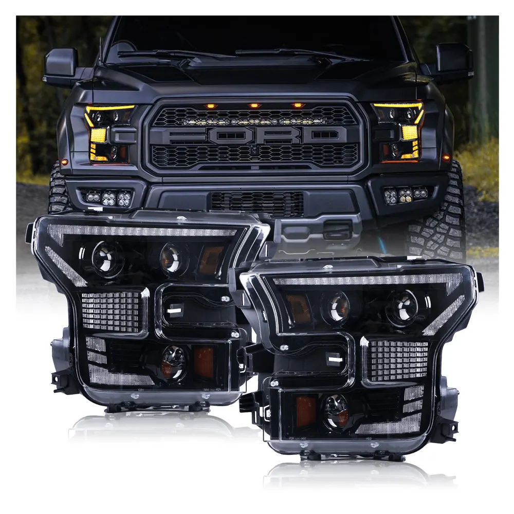 For ford f150 Super Bright 15-17 Headlight F150 With Dynamic Animation DRL DOT approved Head LED Light for Ford F150
