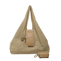 Sacs de courses pliables en gros réutilisables avec poignées en ruban et en corde et pochette pour les courses et les voyages, en nylon, extra grands