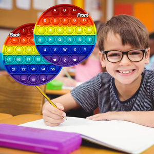 Giocattoli Sensoriali ABC <span class=keywords><strong>Pop</strong></span> in Silicone con Lettere e Numeri, Piccole Bolle Rotonde, Gioco Educativo di Matematica per l'Apprendimento dei Bambini - Product Image 3