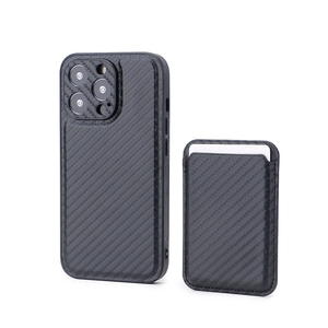 Étui magnétique pour téléphone portable 2 en 1 en cuir végétalien pour <span class=keywords><strong>iPhone</strong></span> 14 avec porte-cartes et étui pour téléphone. - Product Image 1