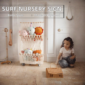 Bohemian Style Nursery Room <b>Decor</b> Surf <b>Wall</b> <b>Decor</b> with Aloha Surfer Hand Shape Wooden Sign Hang Loose Hawaii Shaka Sign - Product Image 2