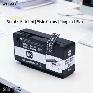 WEL-TRY 965 965XL Cartouche de pigment complète neuve avec puce à usage unique compatible avec l'imprimante HP OfficeJet Pro 9020 Garantie de 18 mois Couleur - Product Image 3
