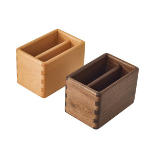 Boîte de rangement pour télécommande en bois massif, rectangulaire, en noyer noir, minimaliste, organisateur de bureau pour salon - Product Image 4