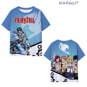 18 diseños <span class=keywords><strong>Fairy</strong></span> <span class=keywords><strong>Tail</strong></span> <span class=keywords><strong>Natsu</strong></span> Lucy Erza Material de seda de leche gris camiseta de mujer Anime camisas de hombre para niños - Product Image 6