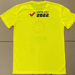 La <span class=keywords><strong>camisa</strong></span> de campaña presidencial más barata, <span class=keywords><strong>cuello</strong></span> redondo blanco, manga corta personalizada, publicidad, camisetas lisas en blanco - Product Image 2