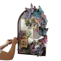 Fille Vent-Papillon-Noeud Rideau pour Chambre Salon Fenêtre Décorations Parties-Cross-Border Papillon Perle Fleur