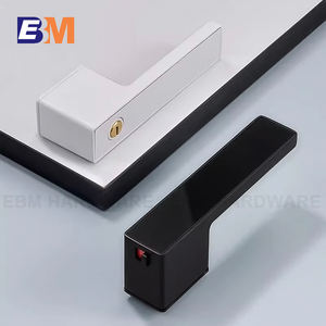 Современный дизайн Минималистичная дверная ручка для спальни, минималистичный дверной замок из цинкового сплава с ключом, бесшумный замок с магнитным рычагом - Product Image 4