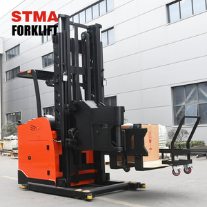 Camión de alcance eléctrico STMA 1.5ton 1,6 T sin hombre apilador de paletas de <span class=keywords><strong>3</strong></span> vías 6m 9M carretilla elevadora para almacén pasillo estrecho - Product Image 3