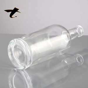 Bouteilles en verre transparent pour spiritueux 500ml 700ml 750ml, vin, rhum, whisky, avec sérigraphie et bouchon en liège pour la tequila - Product Image 5