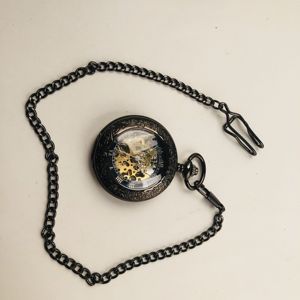 Factory Direct Sales <b>Silver</b> Alloy Mechanical <b>Pocket</b> <b>Watch</b> <b>Chain</b> Vintage Self-Winding 47mm Dial No Waterproof Gift for - Product Image 6