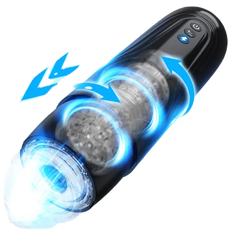 deepspot Automatic Male Masturbator Cup with 7 Thrusting & Rotating 7 Modes Hands Free Electric Pocket Pussy Male Sex Toy